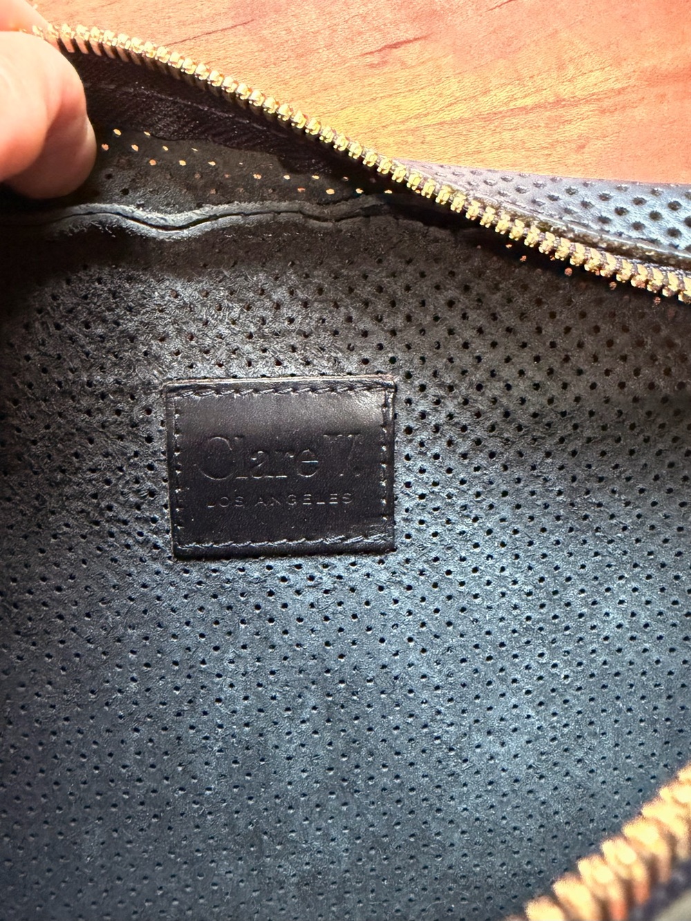 Clare V Grande Fanny Black Perforated Leather - Picture 5 of 7